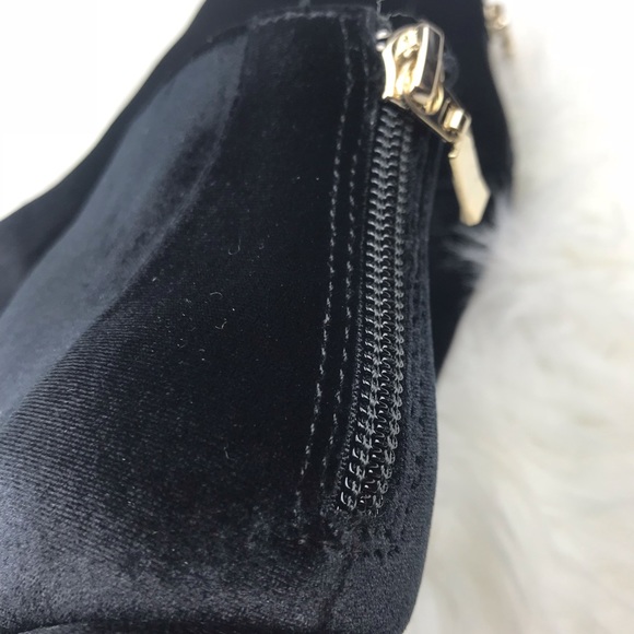 Black Velvet Stiletto Heel Ankle Boot - Picture 6 of 6